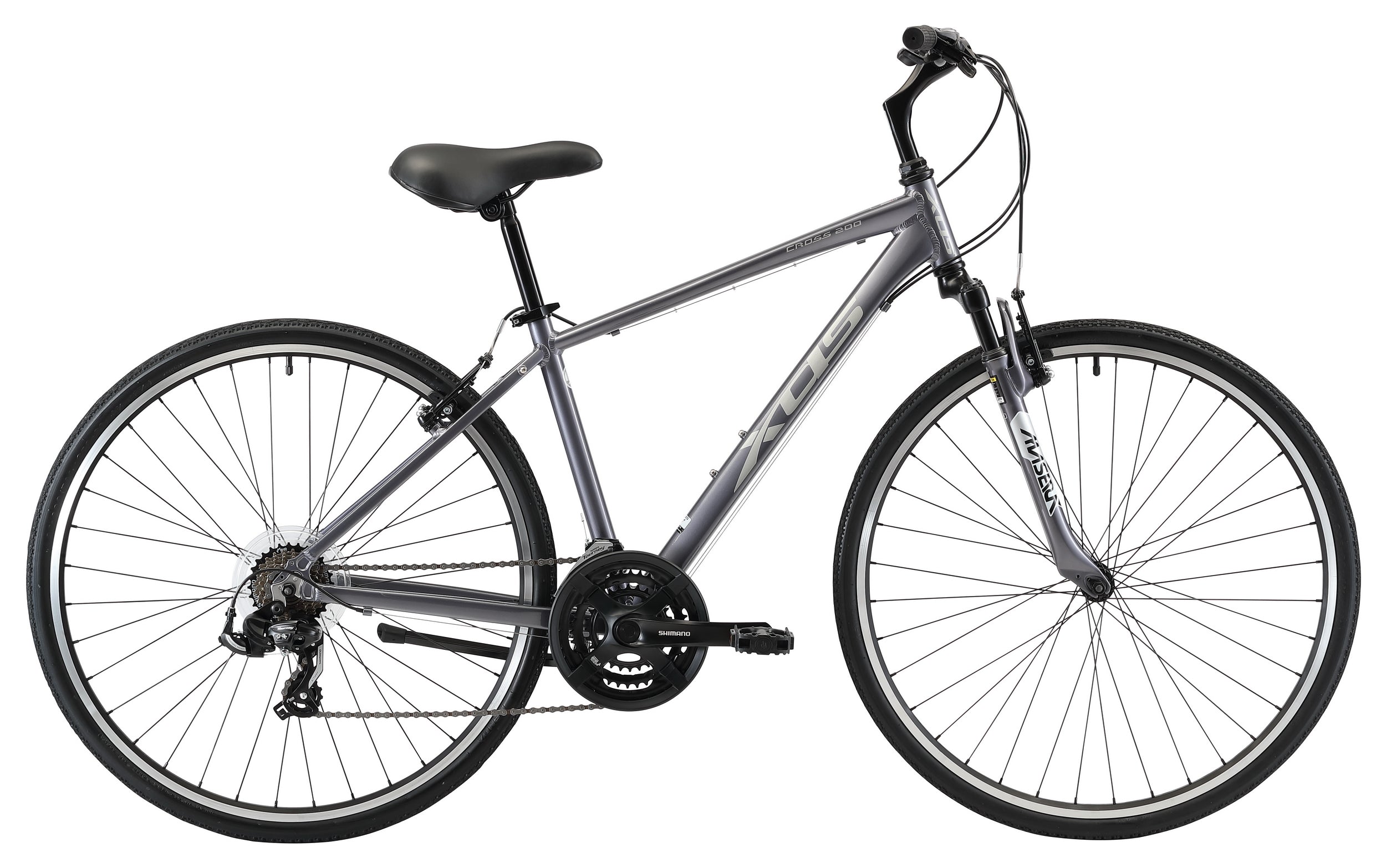 XDS Cross 200 21sp Comfort Hybrid Bike // Graphite