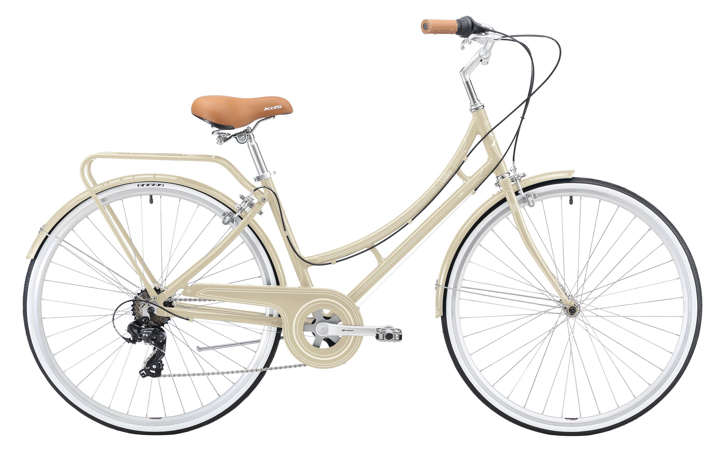 XDSBIKE Nadine 7sp Women's Step-Through City Bike // Dark Vanilla