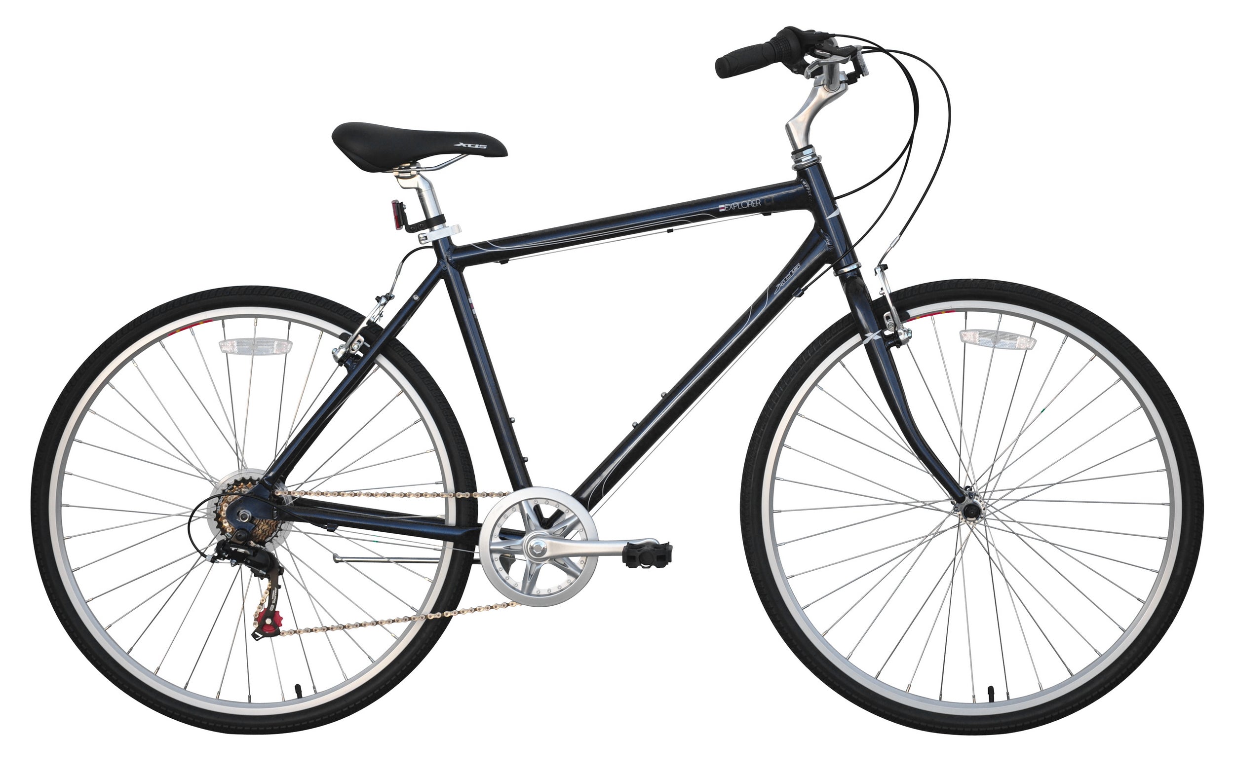 XDSBIKE Explorer CT 7sp Men's 700C Hybrid City Bike // Matte Black
