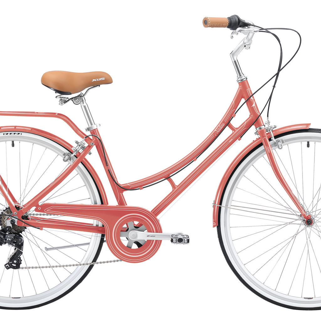 XDSBIKE Nadine 7sp Women's Step-Through City Bike // Pink Coral