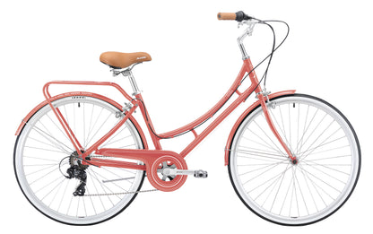 XDSBIKE Nadine 7sp Women's Step-Through City Bike // Pink Coral XDSBIKE Nadine 7sp Women's Step-Through City Bike // Pink Coral