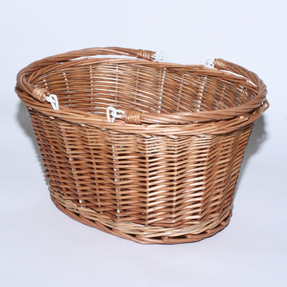 Wicker and Wire Front Basket Set