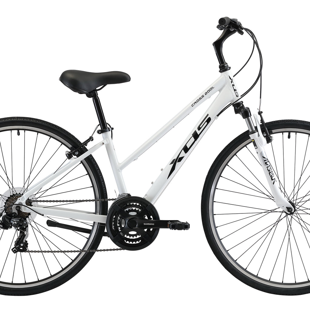 XDSBIKE Cross 200 21sp 700C Step-Through Comfort Hybrid Bike // Arctic White XDSBIKE Cross 200 21sp 700C Step-Through Comfort Hybrid Bike // Arctic White